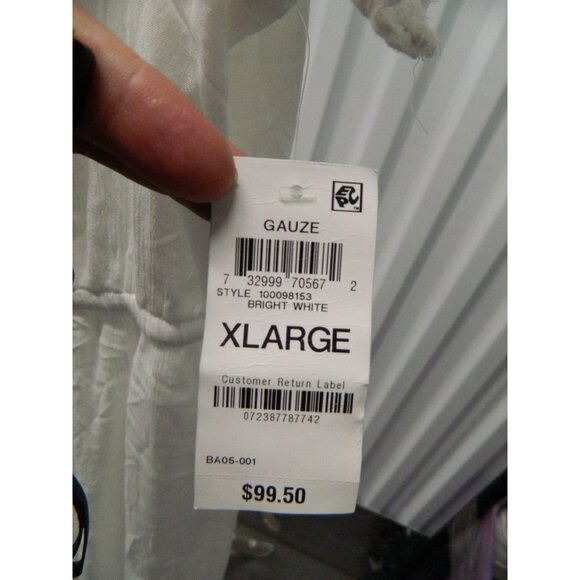 INC Womens White Gauze Dress XL With Lace Trimmed Hem & Button Details See Video - Picture 7 of 16